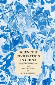 Front cover of Science and Civilisation in China  Volume 7 by Joseph Needham