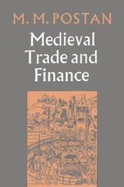 Front cover of Medieval trade and finance by Michael Moissey Postan