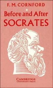 Front cover of Before and after Socrates by Francis MacDonald Cornford