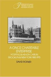 Cover of A once charitable enterprise by David Rosner