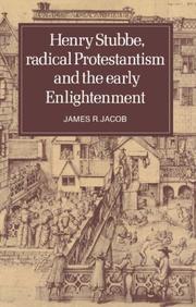Cover of Henry Stubbe, Radical Protestantism and the Early Enlightenment by James R. Jacob