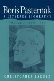 Cover of Boris Pasternak by Christopher J. Barnes