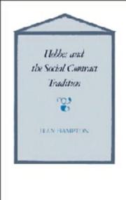 Cover of Hobbes and the social contract tradition by Jean Hampton