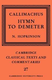 Cover of Hymn to Demeter by Callimachus.