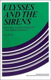 Cover of Ulysses and the Sirens by Jon Elster
