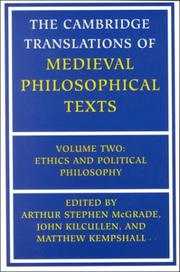Front cover of Ethics and political philosophy by Arthur Stephen McGrade