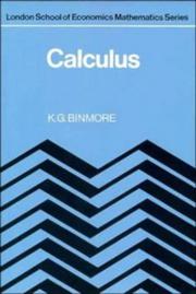 Cover of Calculus by K. G. Binmore