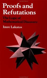 Cover of Proofs and refutations by Imre Lakatos