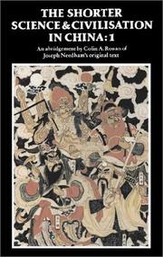 Front cover of The shorter Science and civilisation in China by Joseph Needham