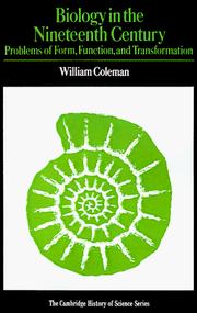 Cover of Biology in the nineteenth century by Coleman, William