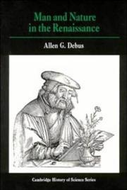 Cover of Man and nature in the Renaissance by Allen G. Debus