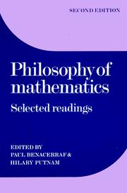 Front cover of Philosophy of mathematics by Paul Benacerraf