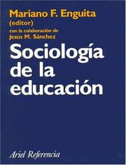 Front cover of Sociologia de La Educacion by Mariano F. Enguita
