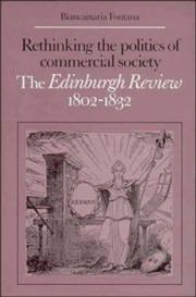 Cover of Rethinking the politics of commercial society by Biancamaria Fontana