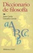 Front cover of Diccionario de filosofía by Juan Carlos González García