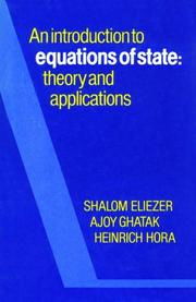 Front cover of An introduction to equations of state by Shalom Eliezer