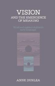 Front cover of Vision and the Emergence of Meaning by Anne Dunlea