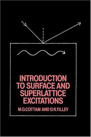 Front cover of Introduction to surface and superlattice excitations by Michael G. Cottam