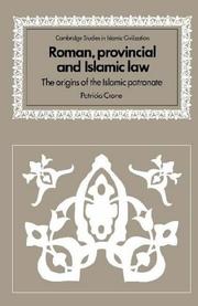 Cover of Roman, provincial, and Islamic law by Patricia Crone