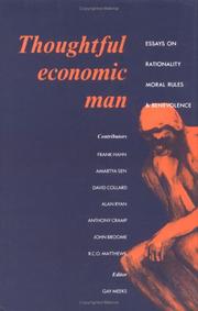 Front cover of Thoughtful economic man by J. Gay Tulip Meeks