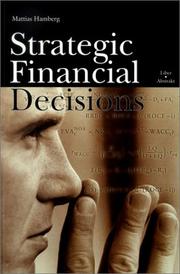 Front cover of Strategic Financial Decisions by Matthias Hamberg