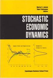 Cover of Stochastic economic dynamics by Bjarne S. Jensen
