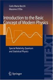 Front cover of Introduction to the basic concepts of modern physics by Carlo M. Becchi