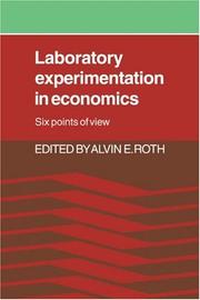 Front cover of Laboratory Experimentation in Economics by Alvin E. Roth