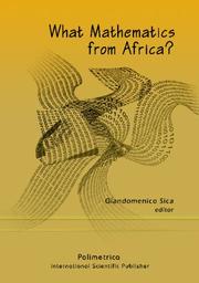 Front cover of What Mathematics from Africa? by Giandomenico Sica
