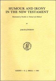 Front cover of Humour and Irony in the New Testament by Jonsson