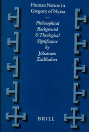 Front cover of Human Nature in Gregory of Nyssa by Johannes Zachhuber