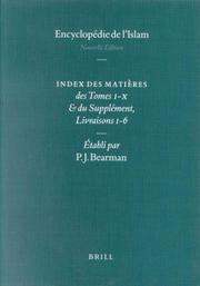 Cover of Encyclopedie De L'Islam by P. J. Bearman