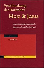 Front cover of Verschmelzung Der Horizonte by Roman Malek