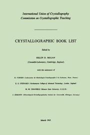 Cover of Crystallographic Book List by Helen D. Megaw