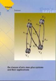 Front cover of On Classes of Min-Max-Plus Systems and Their Applications (Trail Thesis Series Nr. 2000/2) by Unknown