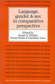 Cover of Language, gender, and sex in comparative perspective by Susan Urmston Philips