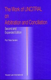 Cover of The Work On Uncitral On Arbitration by P. Sanders