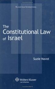 Front cover of Constitutional Law of Israel by Suzie Navot