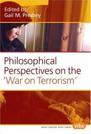 Cover of Philosophical Perspectives on the "War on Terrorism". (Value Inquiry Books Series 188) (Value Inquiry Book) by Gail M. Presbey