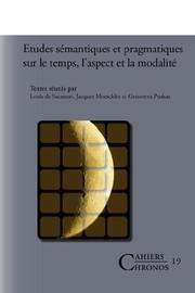 Front cover of Études sémantiques et pragmatiques sur le temps, l'aspect et la modalité by Louis de Saussure