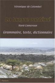 Front cover of La langue ouldémé (Nord-Cameroun) by Véronique de Colombel