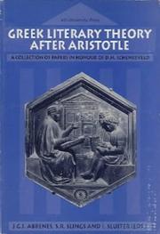 Front cover of Greek literary theory after Aristotle by D. M. Schenkeveld