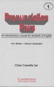 Front cover of Pronunciation Pairs Cassettes by Ann Baker