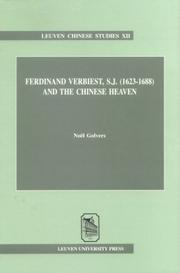 Front cover of Ferdinand Verbiest, S. J.  and the Chinese Heaven by Noel Golvers