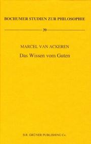 Cover of Das Wissen Vom Guten: by Marcel Van Ackeren