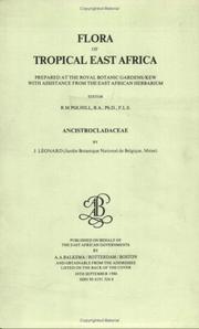 Front cover of Flora of Tropical East Africa - Ancistrolochiaceae (1986) (Flora of Tropical East Africa) by Unknown