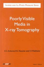 Front cover of Poorly visible media in x-ray tomography by D. S. Anikonov