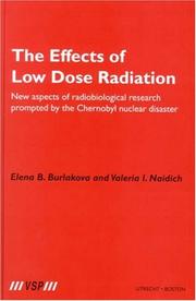 Cover of The effects of low dose radiation by E. B. Burlakova