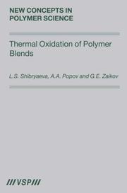 Front cover of Thermal oxidation of polymer blends by L. S. Shibryaeva