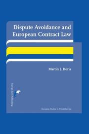 Front cover of Dispute Avoidance and European Contract Law by Martin J.